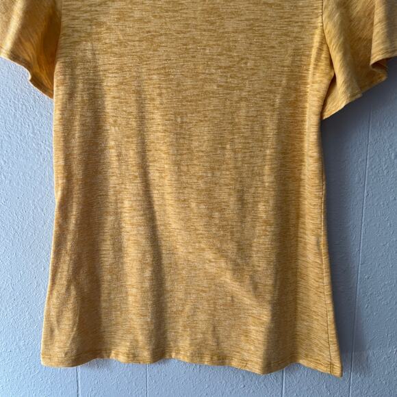 Mikarose Women Top XS Y2K Flutter Sleeve Relaxed Casual Girl Capsule Minimalist - Picture 4 of 11